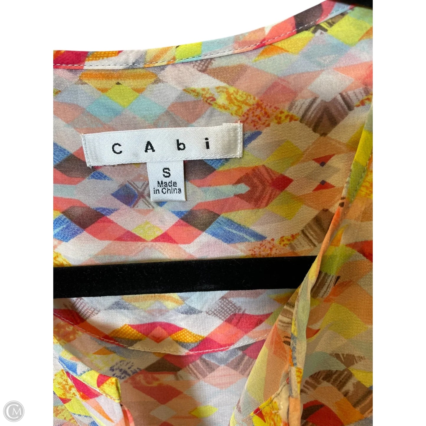 Blouse Sleeveless By Cabi In Multi-colored, Size: S