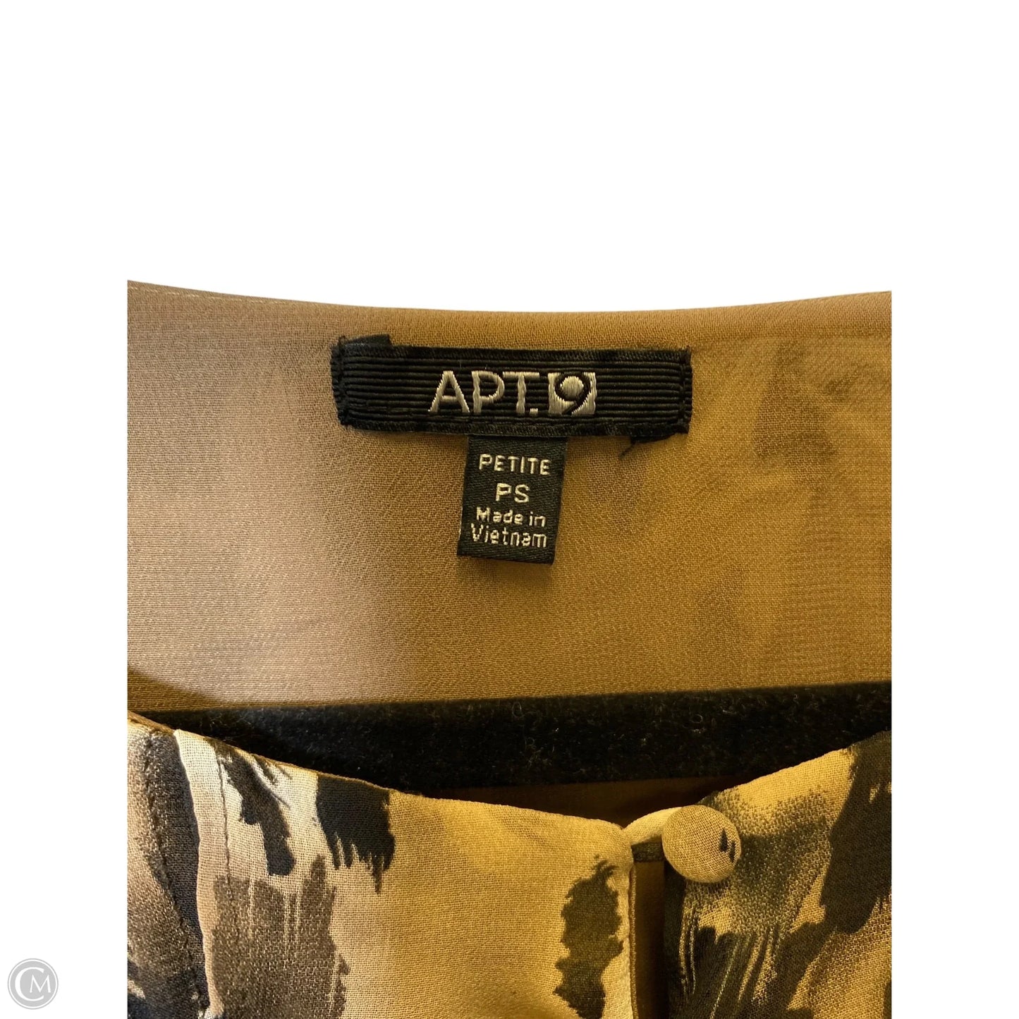 Top Short Sleeve By Apt 9 In Brown, Size: S