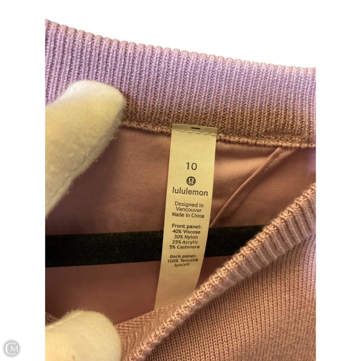 Athletic Top Long Sleeve Crewneck By Lululemon In Pink, Size: 10