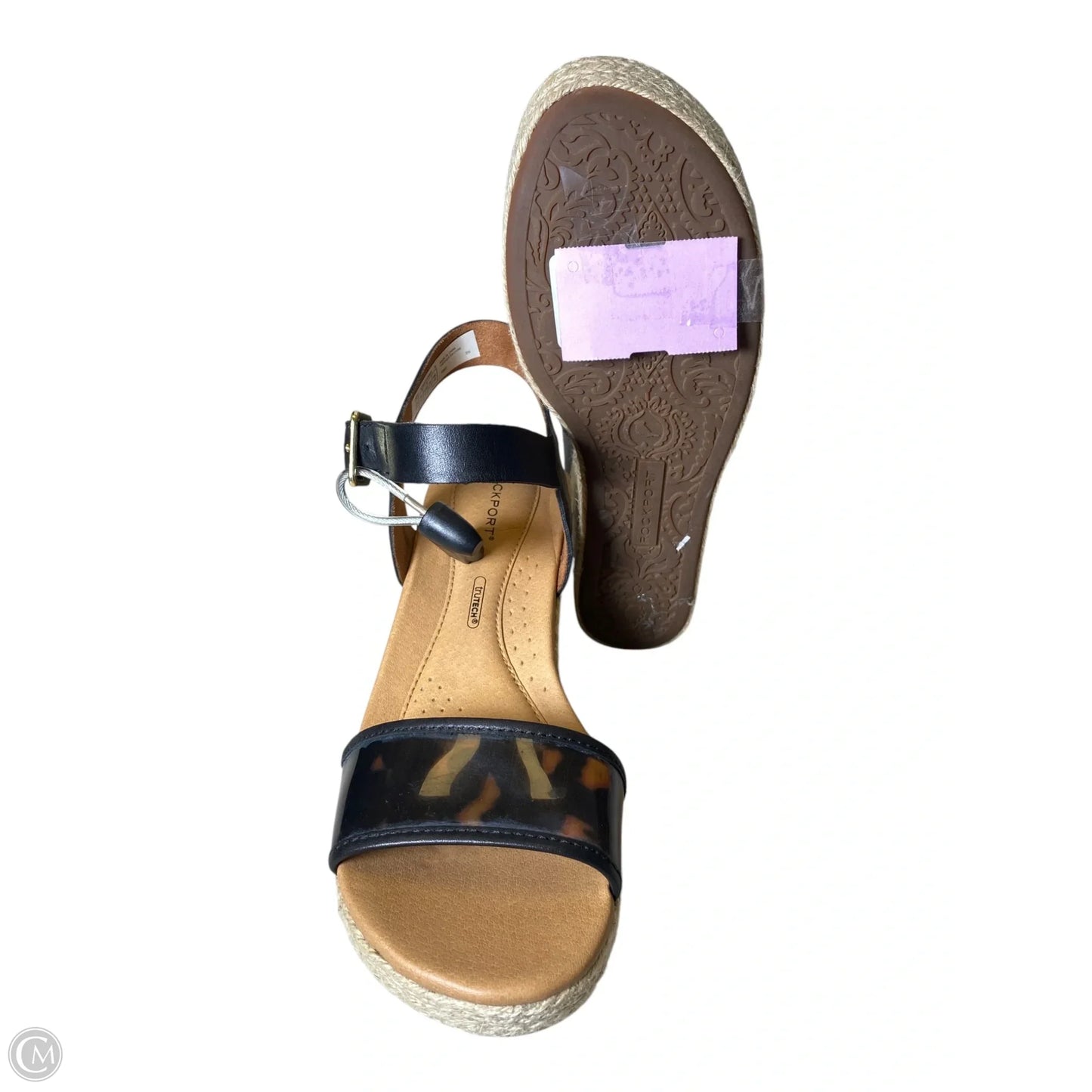 Sandals Heels Wedge By Rockport In Animal Print, Size: 6.5