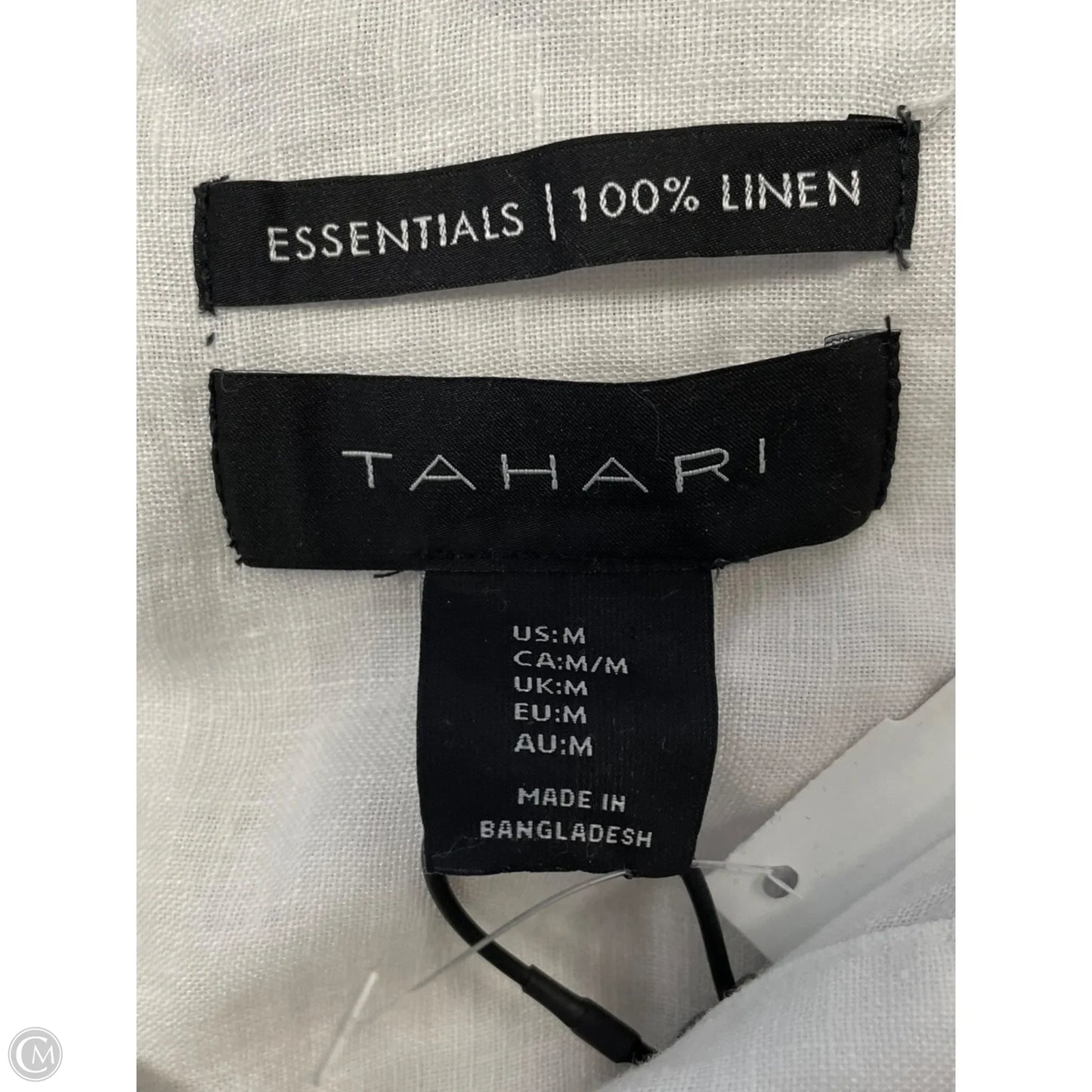 Blouse Long Sleeve By T Tahari In White, Size: M