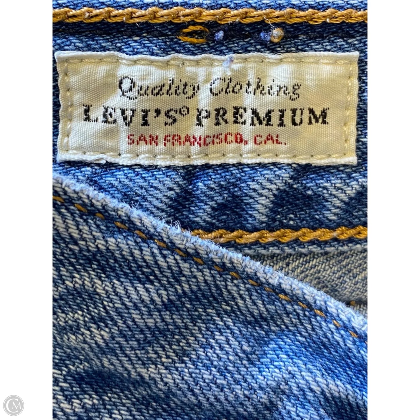 Jeans Straight By Levis In Blue Denim, Size: 2