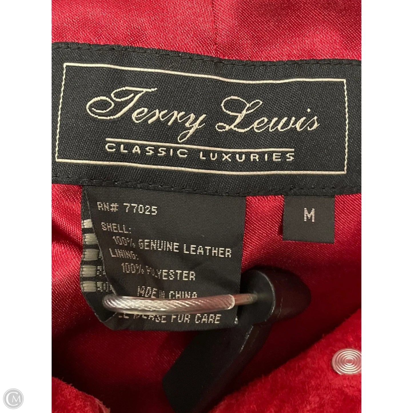 Jacket Leather By Clothes Mentor In Red, Size: M