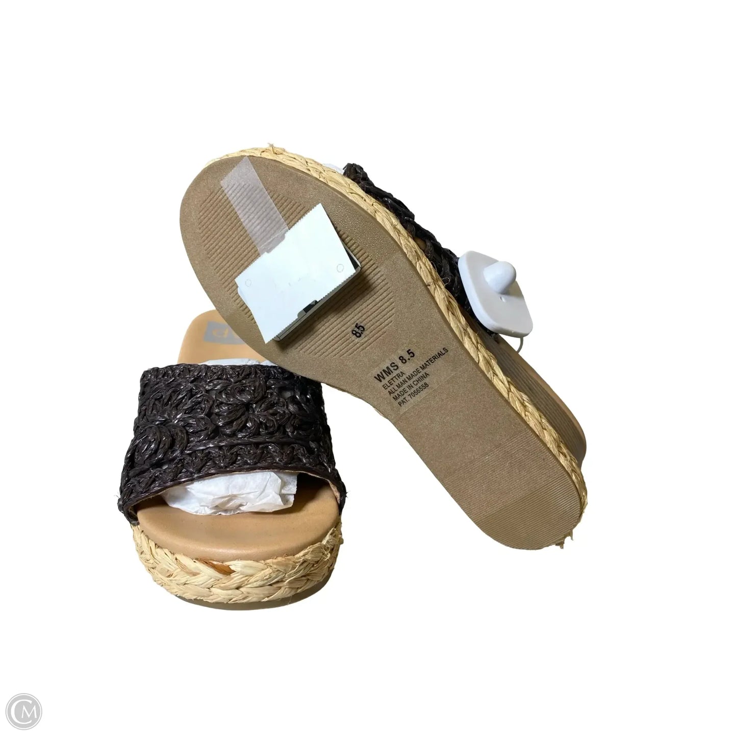 Sandals Heels Wedge By Dolce Vita In Brown & Tan, Size: 8.5
