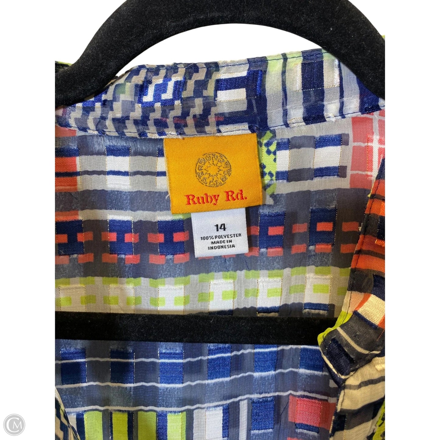 Blouse Long Sleeve By Ruby Rd In Multi-colored, Size: 14