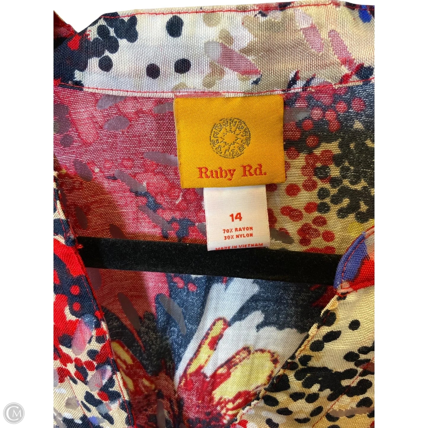 Blouse Long Sleeve By Ruby Rd In Multi-colored, Size: 14