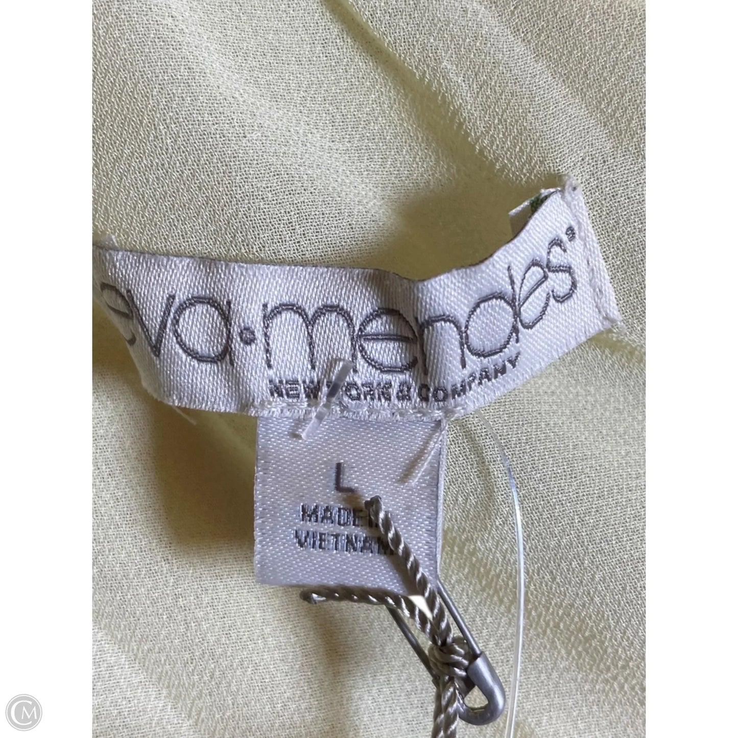 Blouse Sleeveless By Eva Mendes In Yellow, Size: L