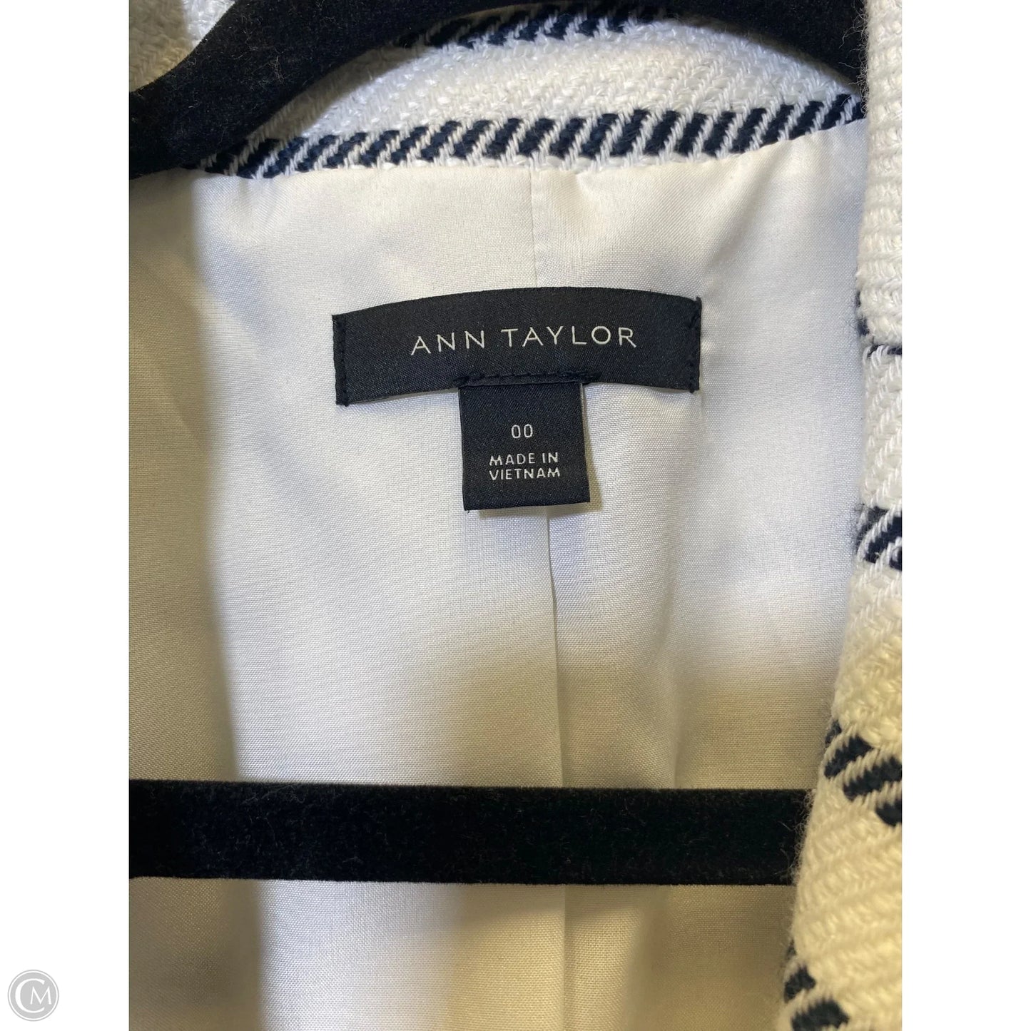 Blazer By Ann Taylor In Black & White, Size: Xs
