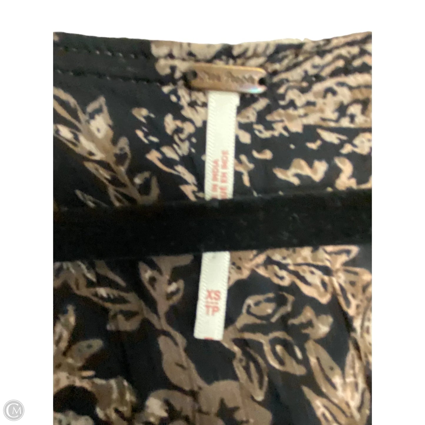 Top Long Sleeve By Free People In Black & Brown, Size: Xs
