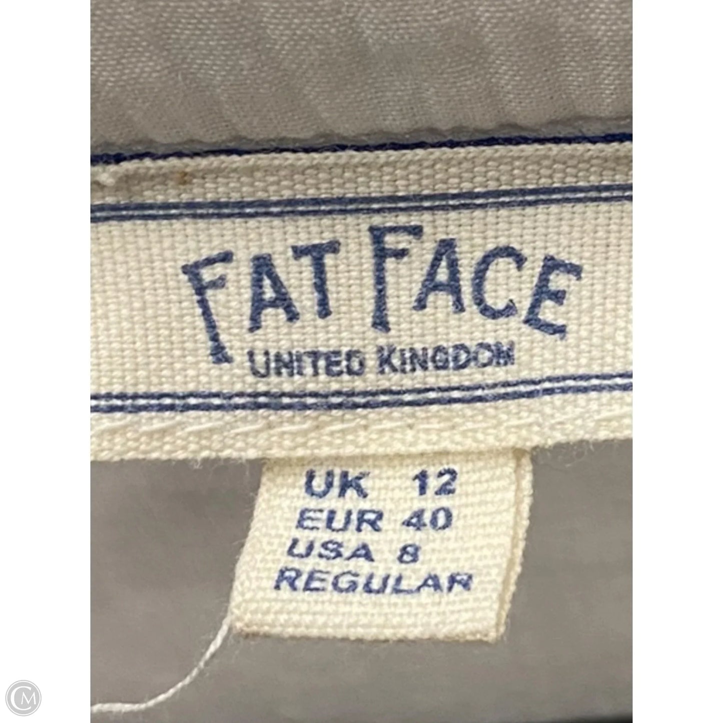 Dress Casual Short By Fatface In Blue & White, Size: M