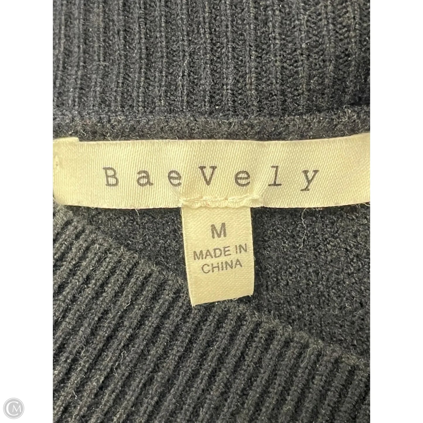 Sweater By Baevely In Black & White, Size: M