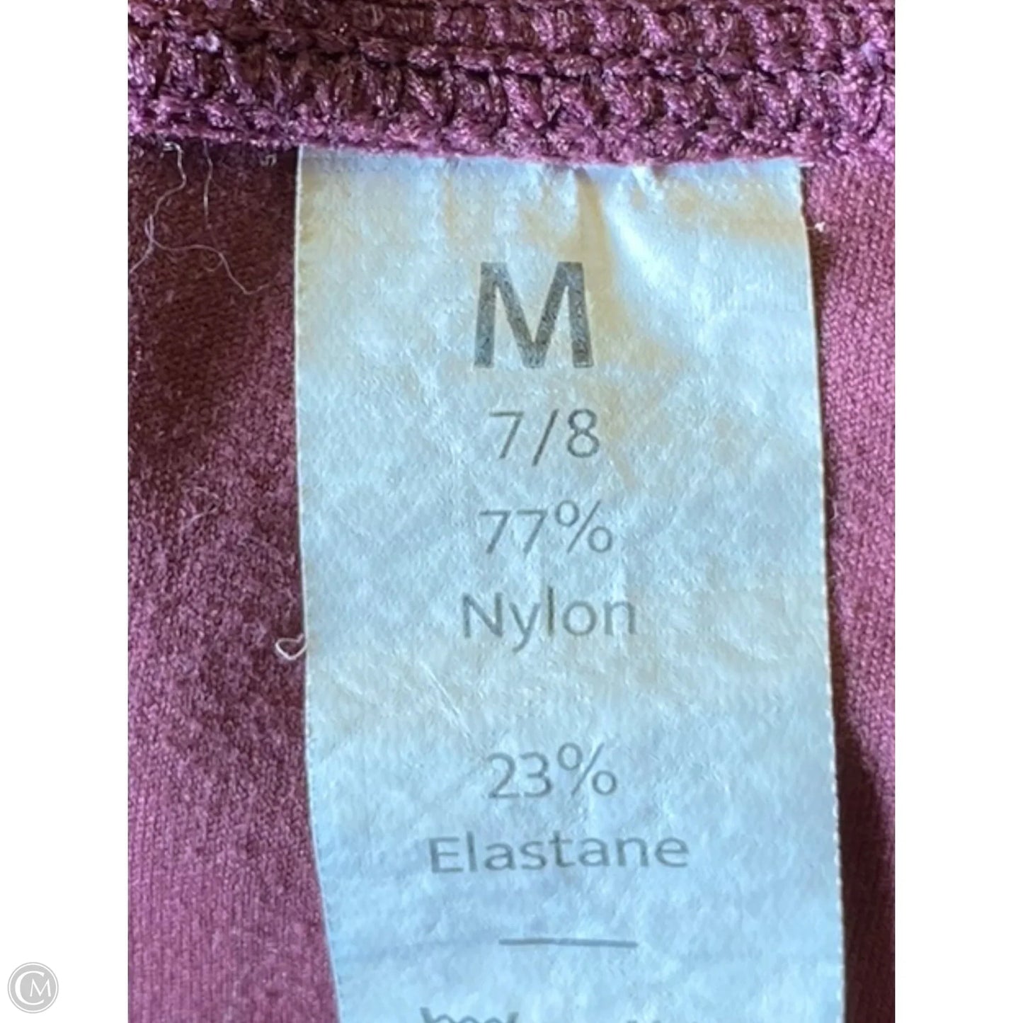 Athletic Leggings By Clothes Mentor In Maroon, Size: M