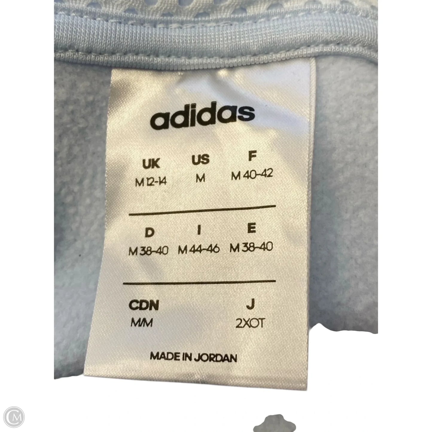 Athletic Sweatshirt Hoodie By Adidas In Blue, Size: M