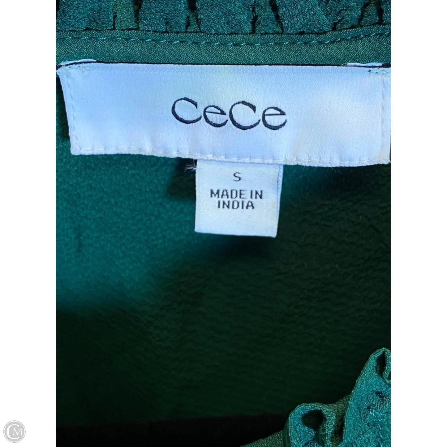 Blouse Long Sleeve By Cece In Green, Size: S