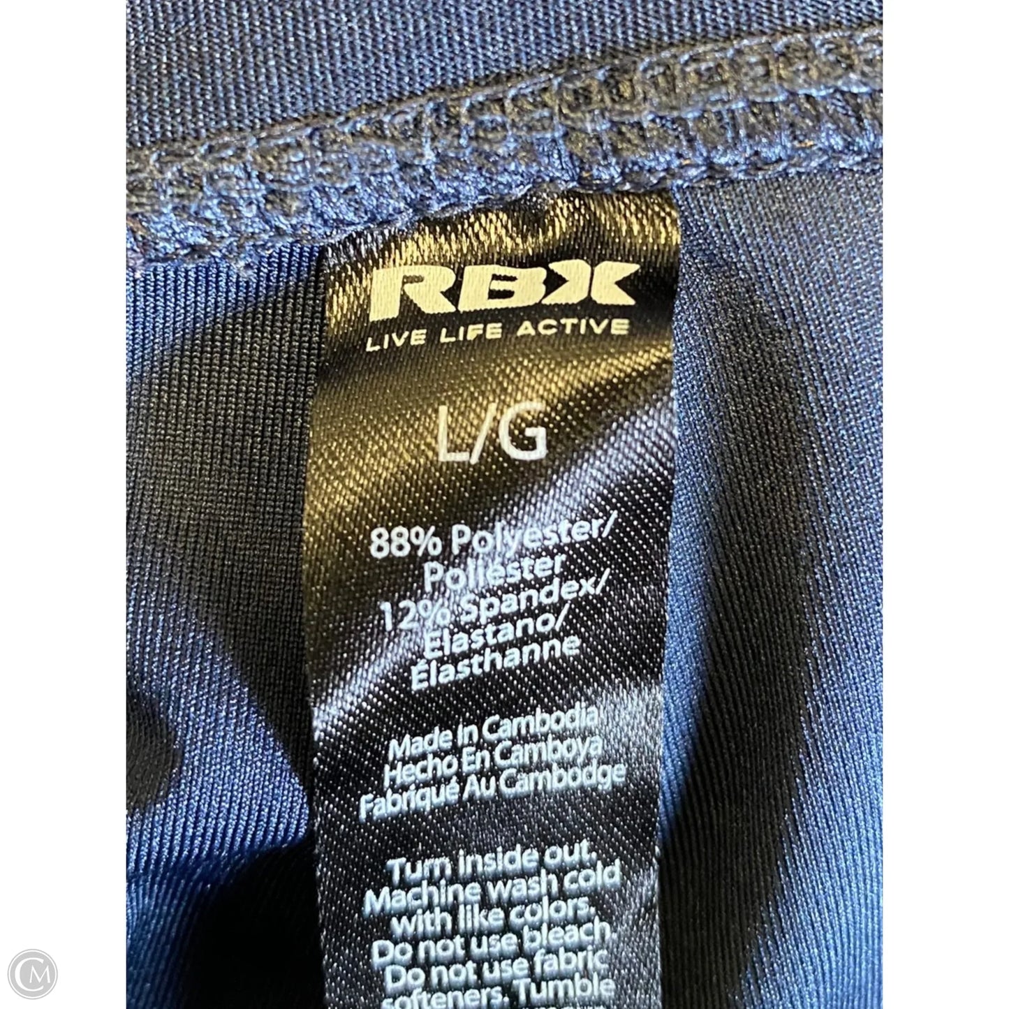 Athletic Leggings By Rbx In Navy, Size: L