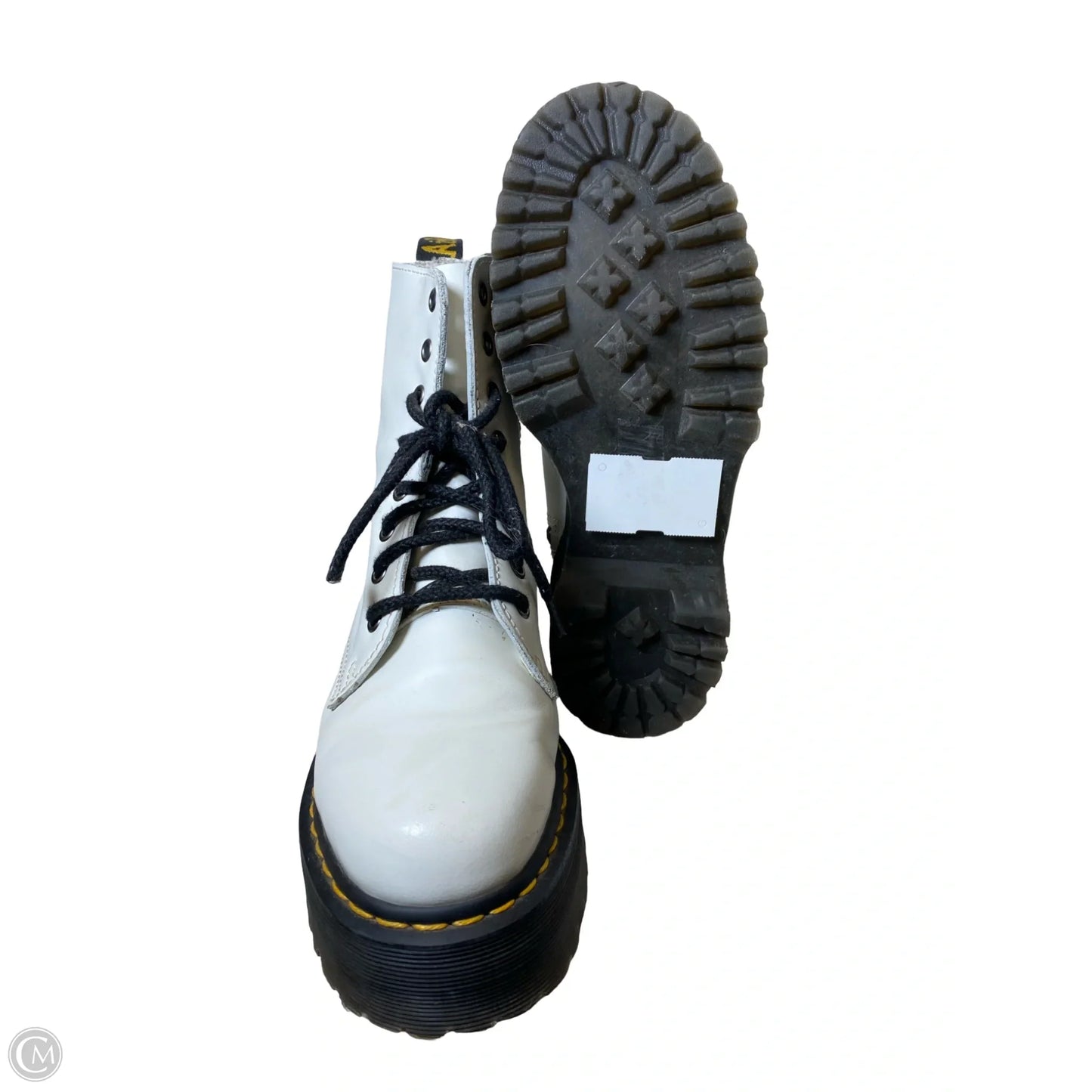 Boots Mid-calf Heels By Dr Martens In White, Size: 7