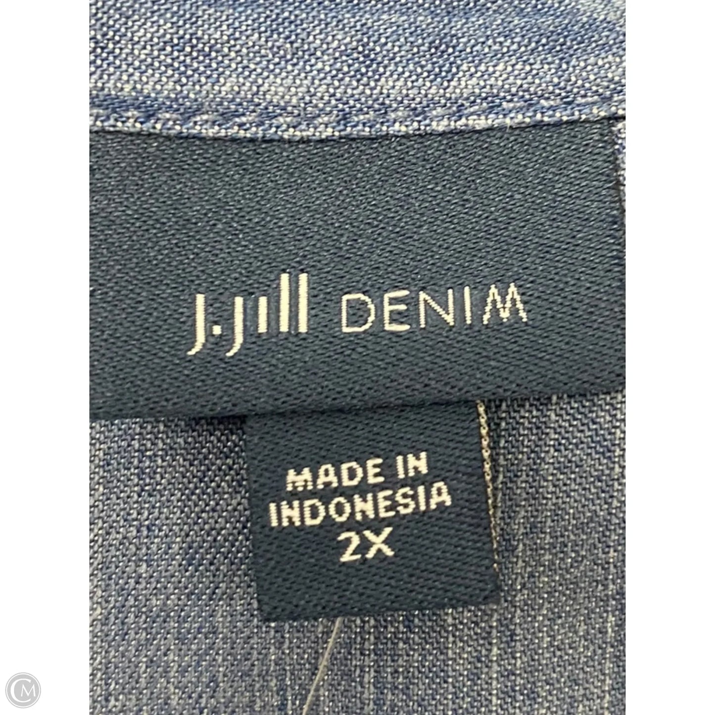 Dress Casual Midi By J. Jill In Blue Denim, Size: 2x