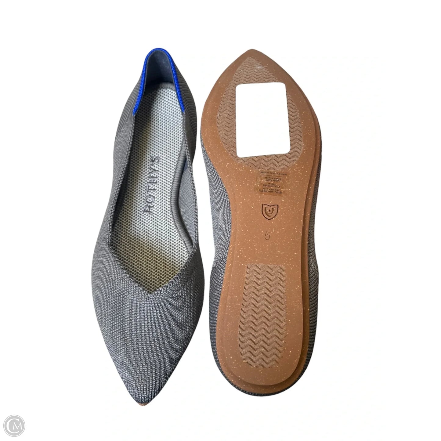 Shoes Flats By Rothys In Grey, Size: 5
