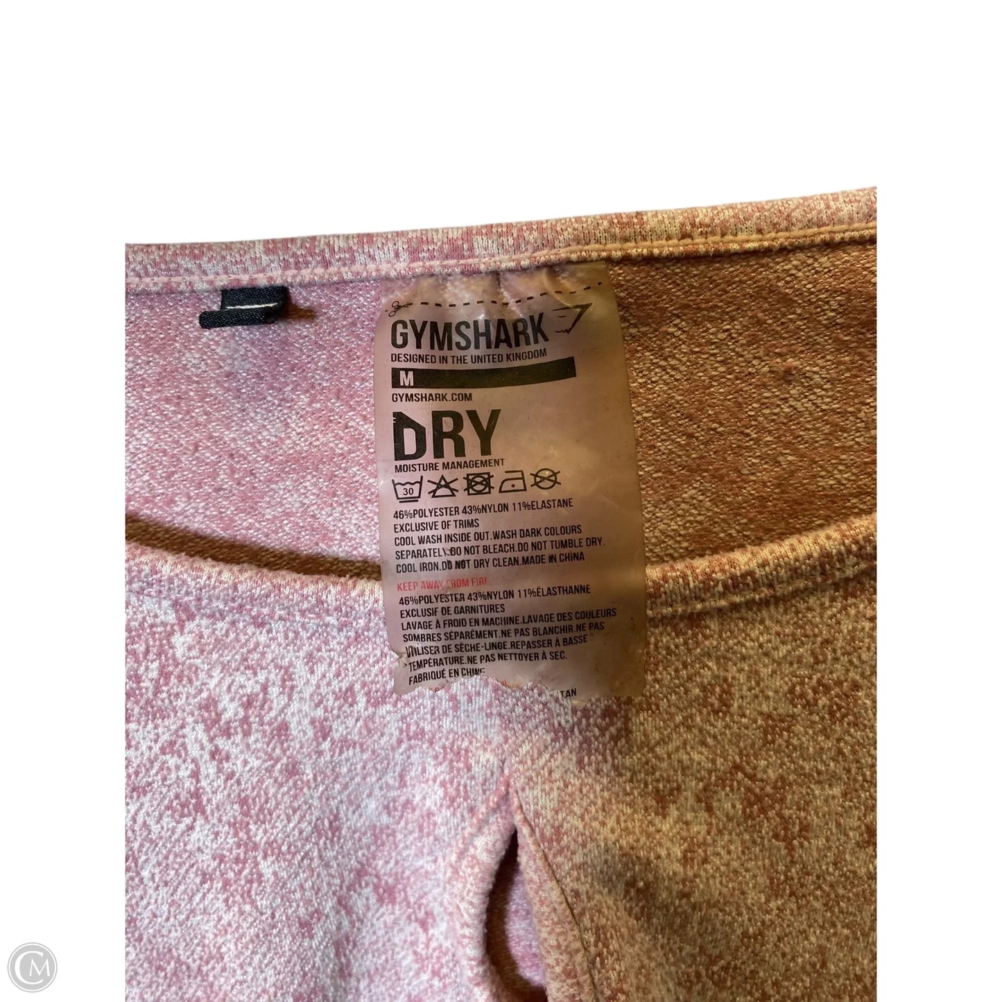 Athletic Top Long Sleeve Collar By Gym Shark In Purple, Size: M