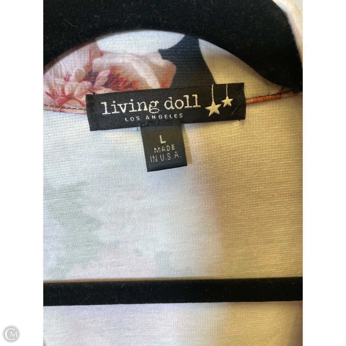 Blazer By Living Doll In Floral Print, Size: L