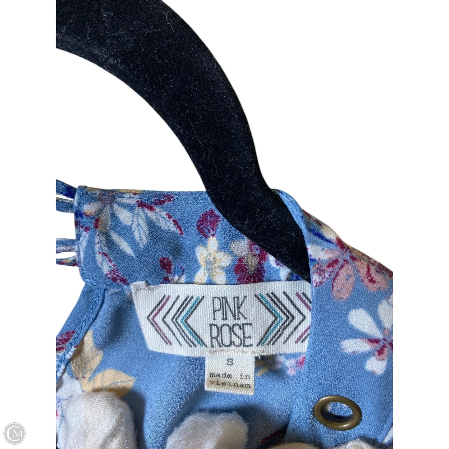 Top Sleeveless By Pink Rose In Floral Print, Size: S