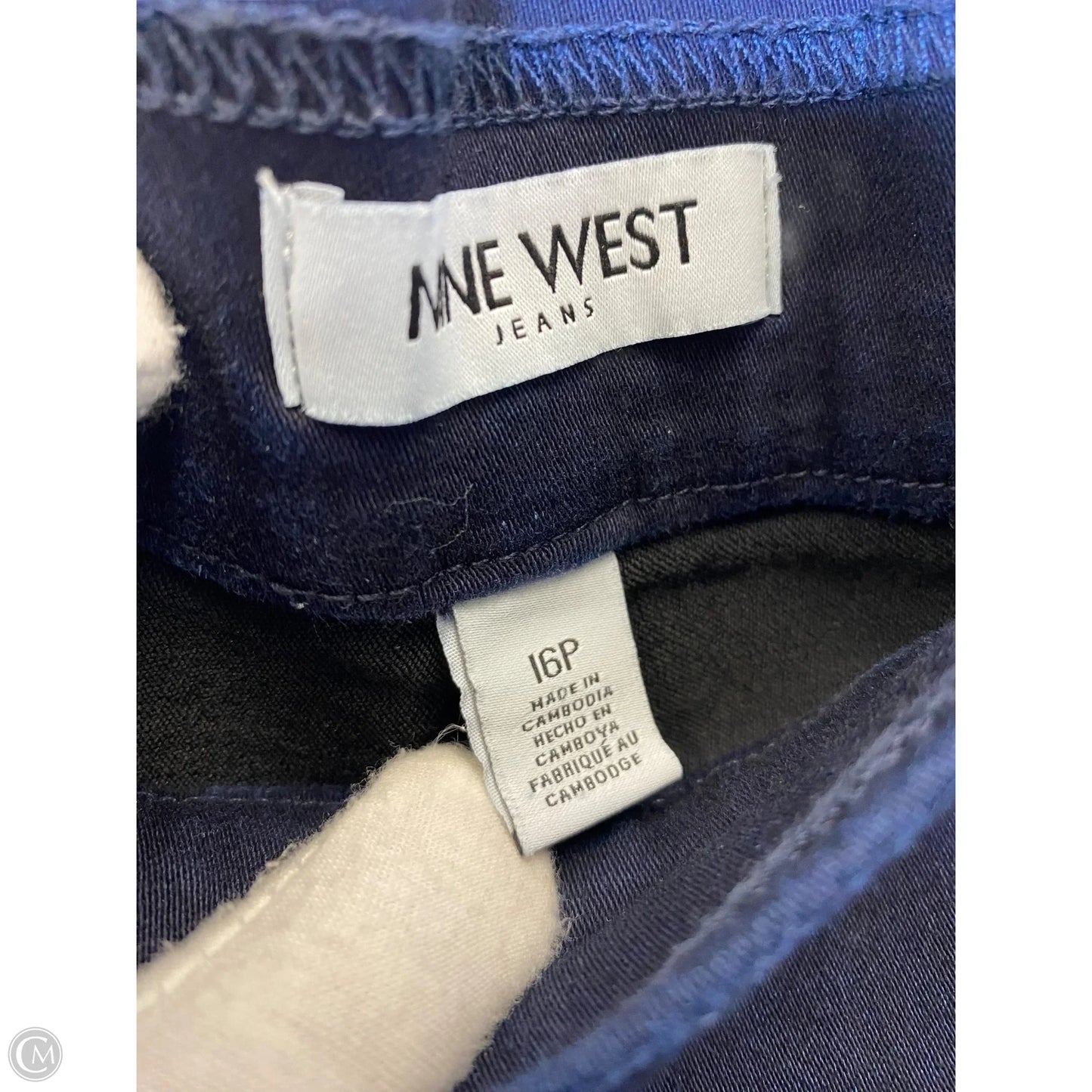 Jeans Skinny By Nine West In Blue Denim, Size: 16