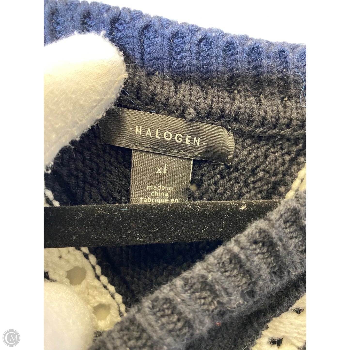 Sweater By Halogen In Black & White, Size: Xl