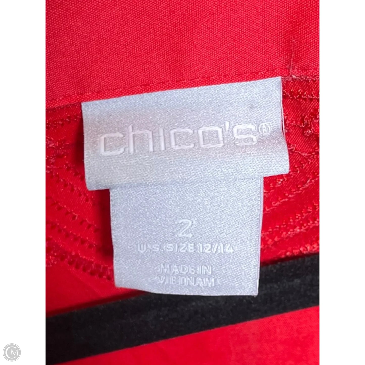 Dress Casual Midi By Chicos In Red, Size: L