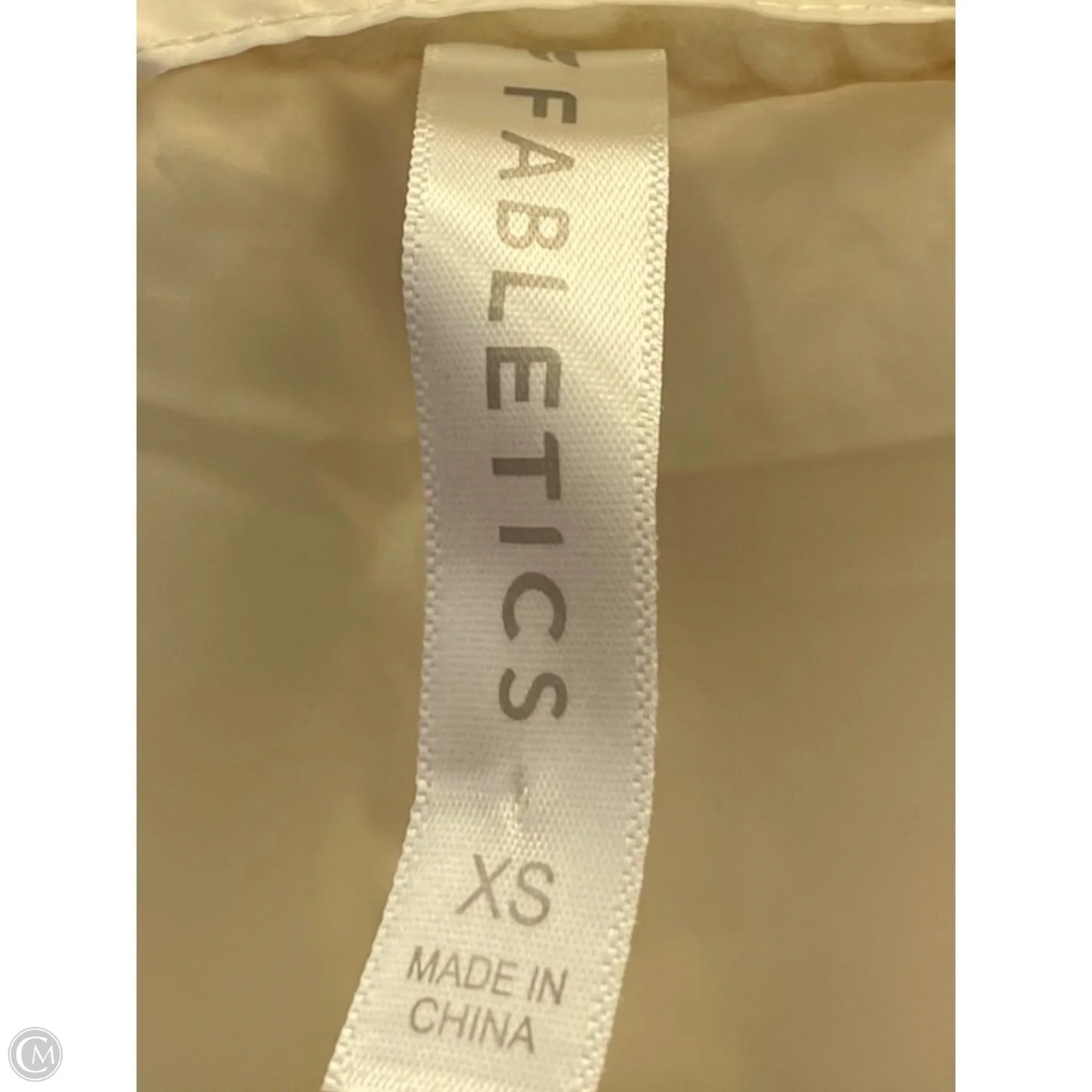 Athletic Jacket By Fabletics In Cream, Size: Xs