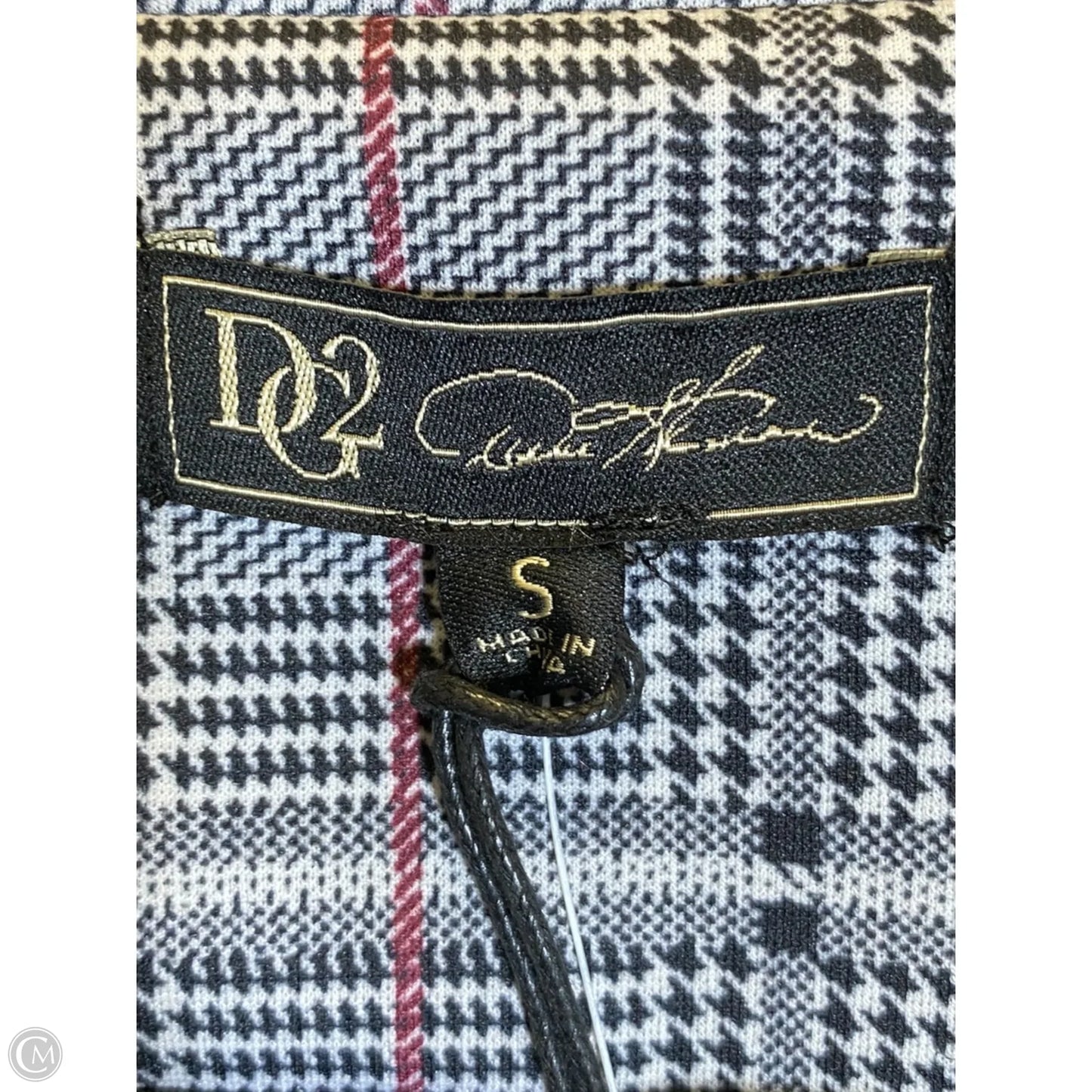 Blazer By Dg2 In Plaid Pattern, Size: S
