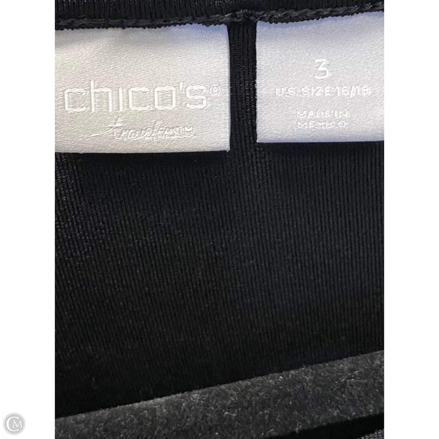 Dress Casual Midi By Chicos In Black, Size: Xl