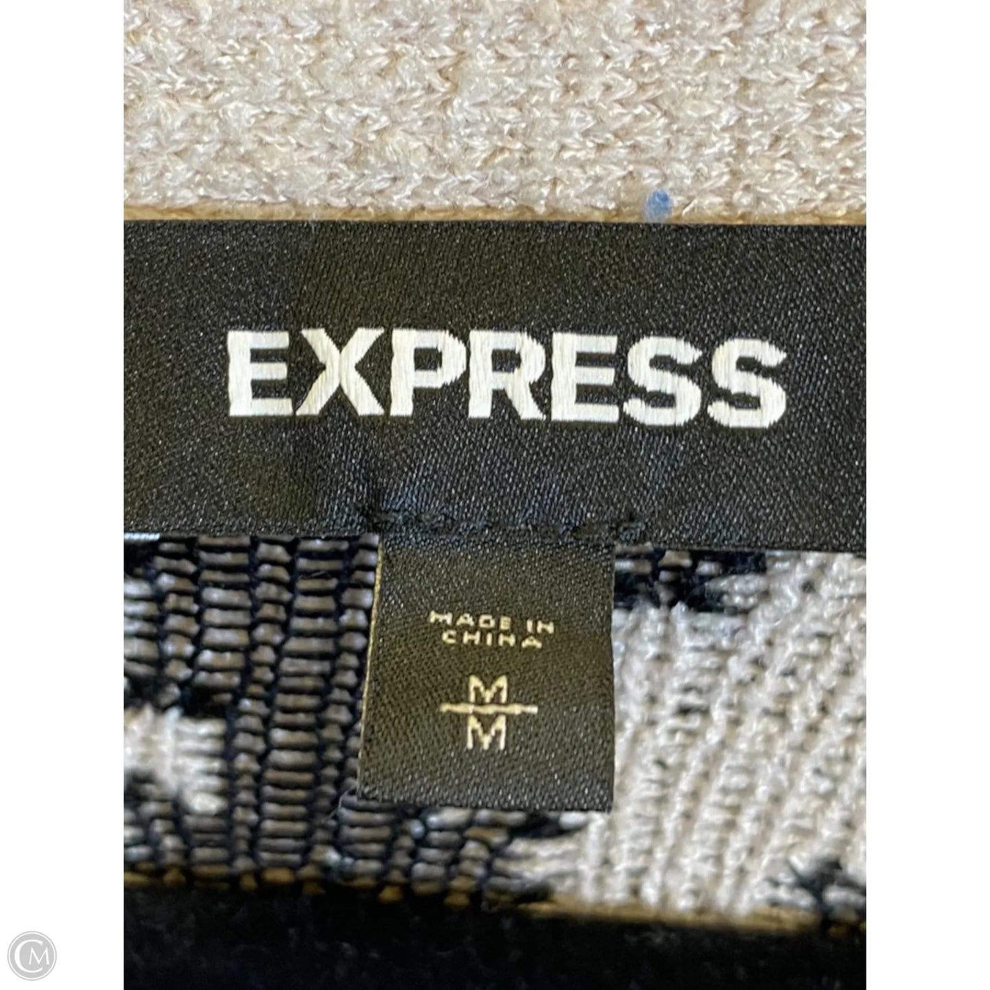 Cardigan By Express In Black & Tan, Size: M