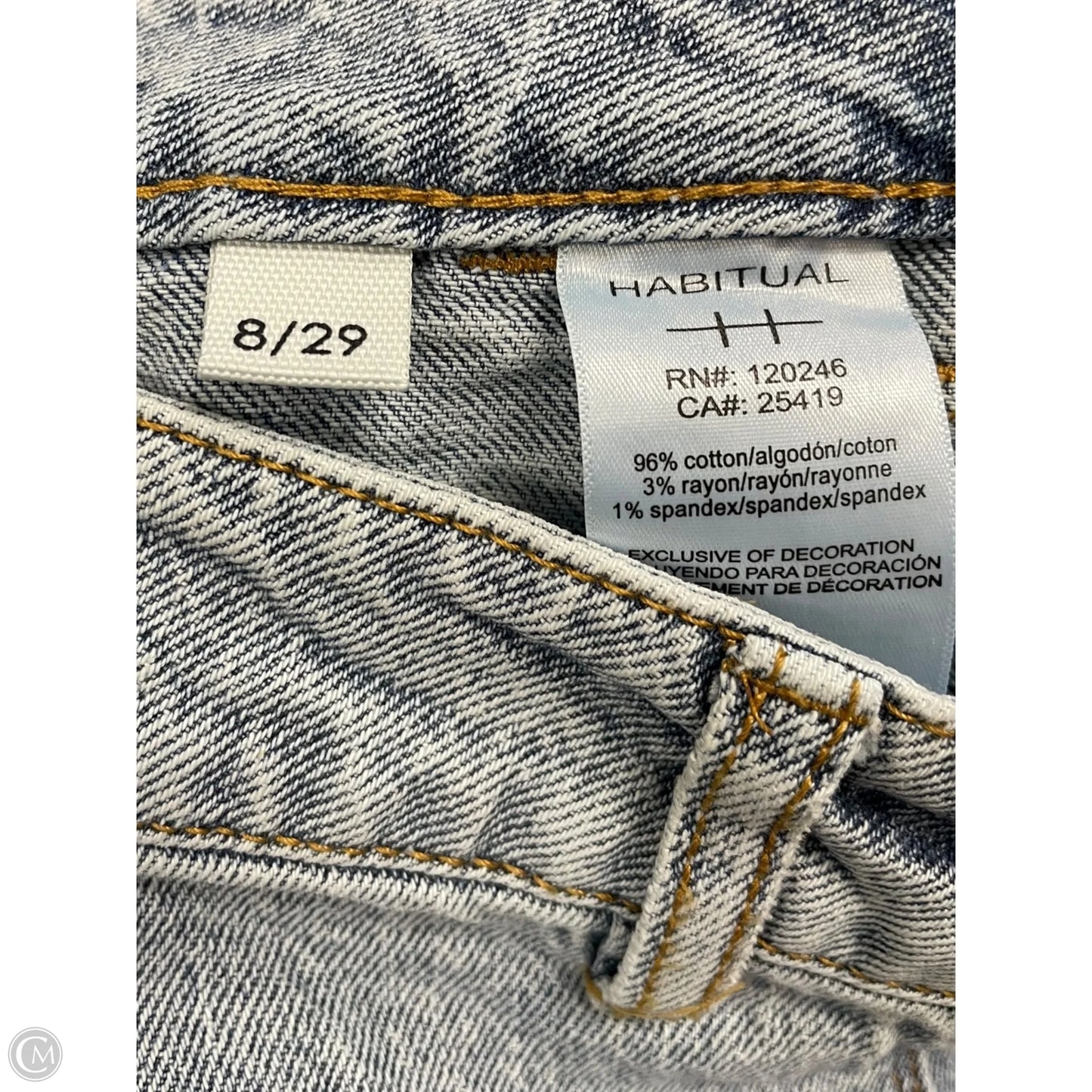 Jeans Straight By Habitual In Blue Denim, Size: 8