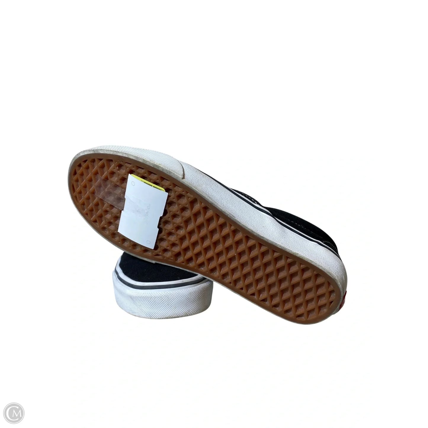Shoes Flats By Vans In Black & White, Size: 7.5