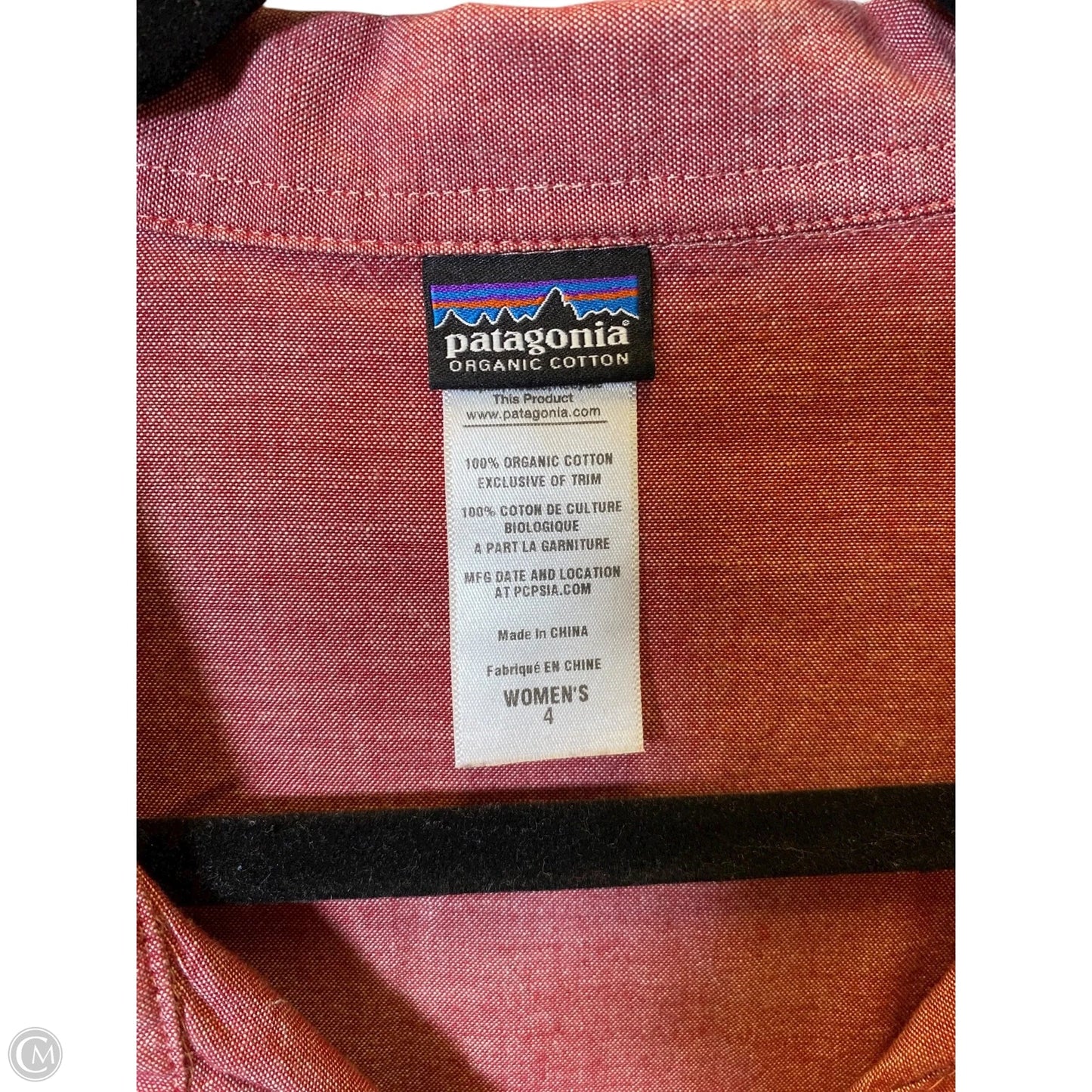 Blouse Long Sleeve By Patagonia In Red, Size: 4