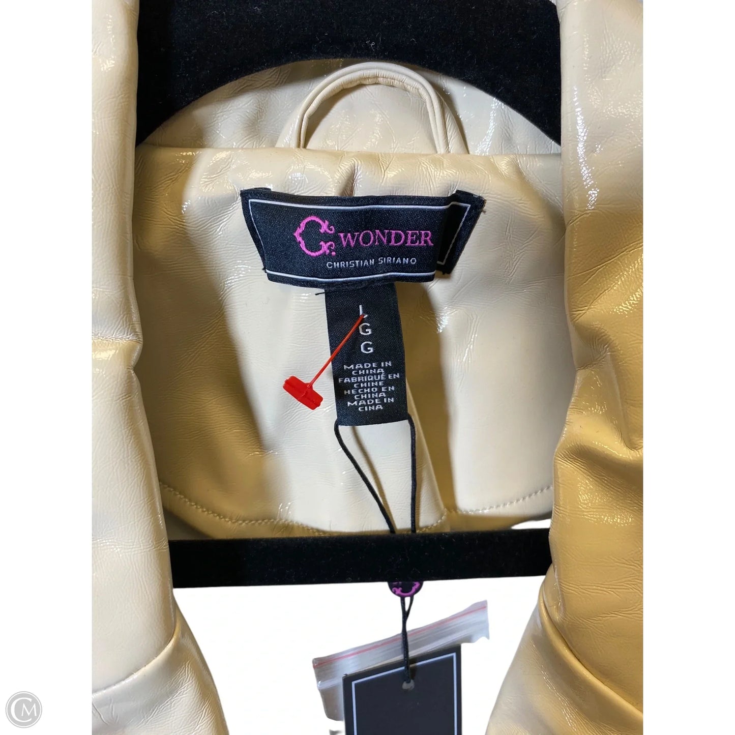 Jacket Moto By C Wonder In Cream, Size: L