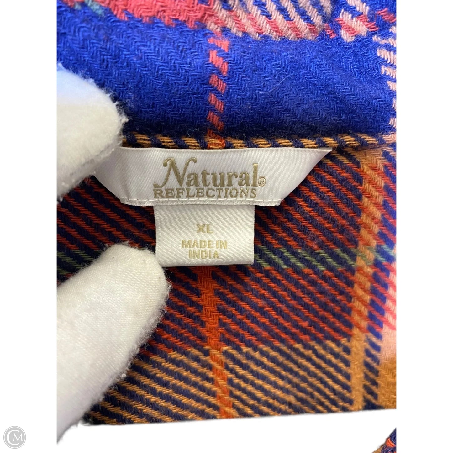 Jacket Fleece By Natural Reflections In Plaid Pattern, Size: Xl