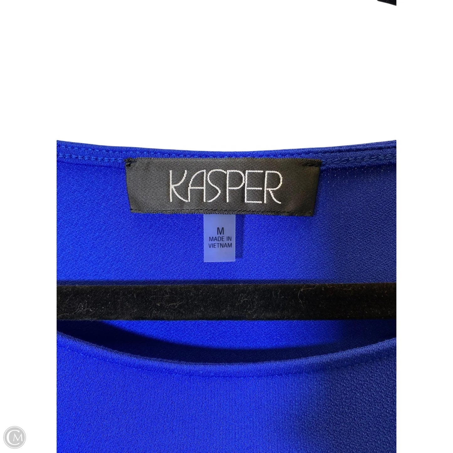 Top Long Sleeve By Kasper In Blue, Size: M