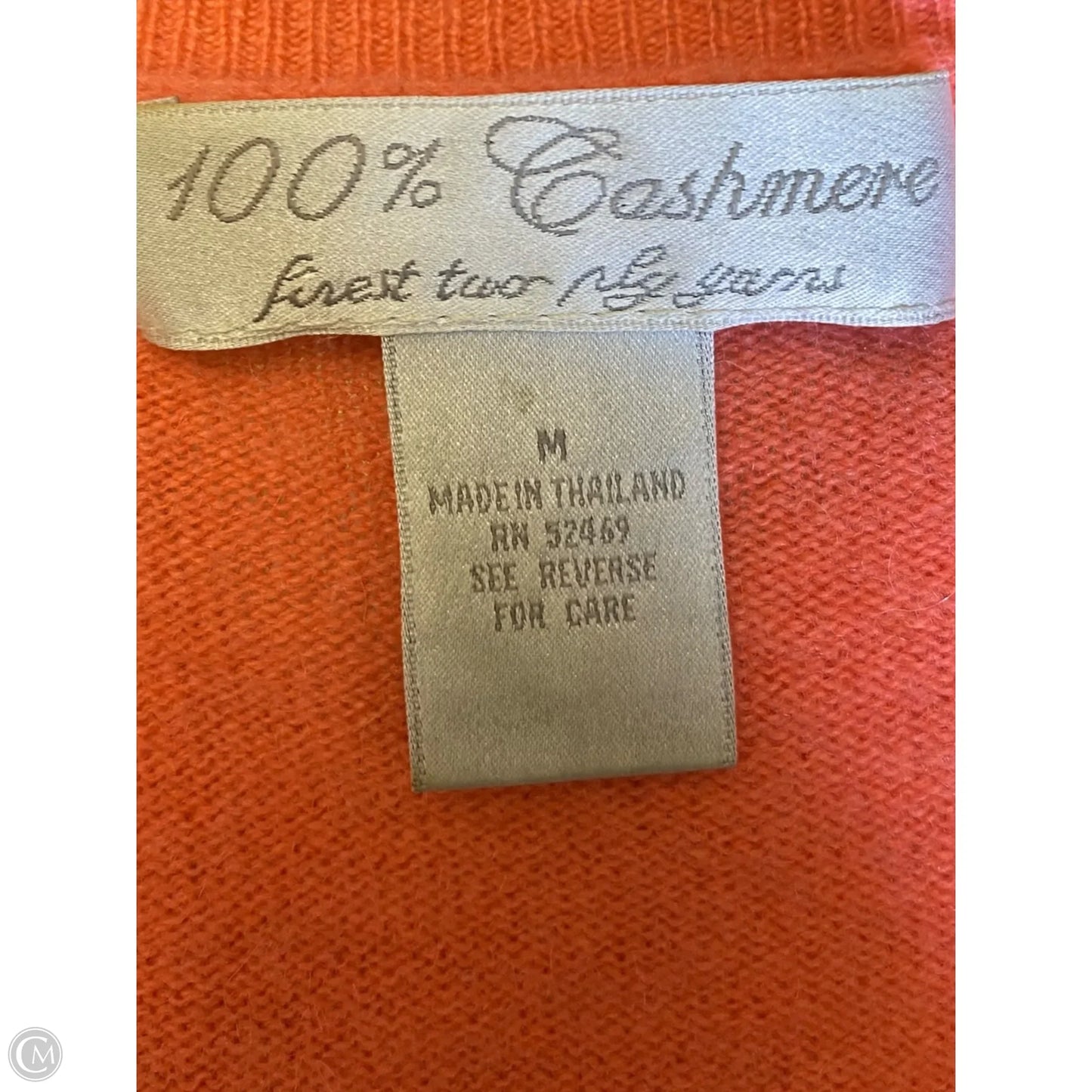 Sweater Cashmere By Clothes Mentor In Coral, Size: M