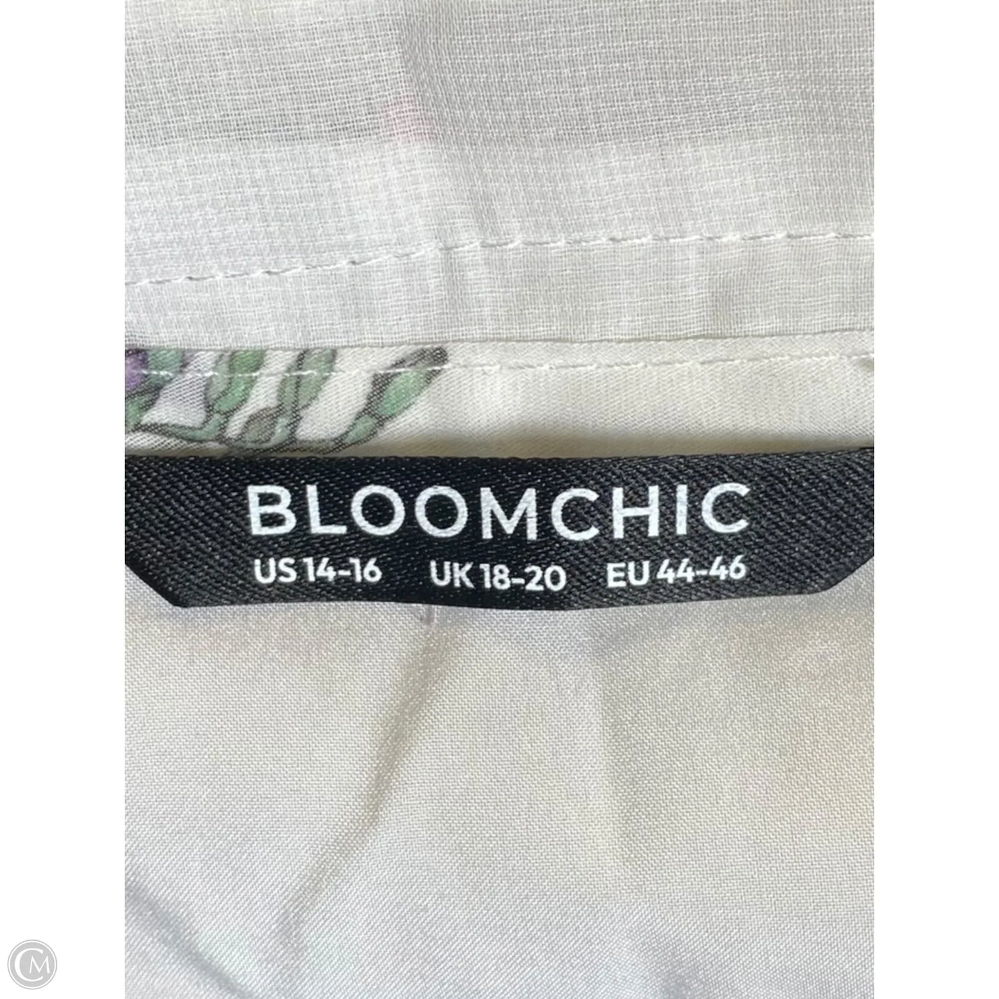 Blouse Short Sleeve By Bloomchic In Floral Print, Size: Xl