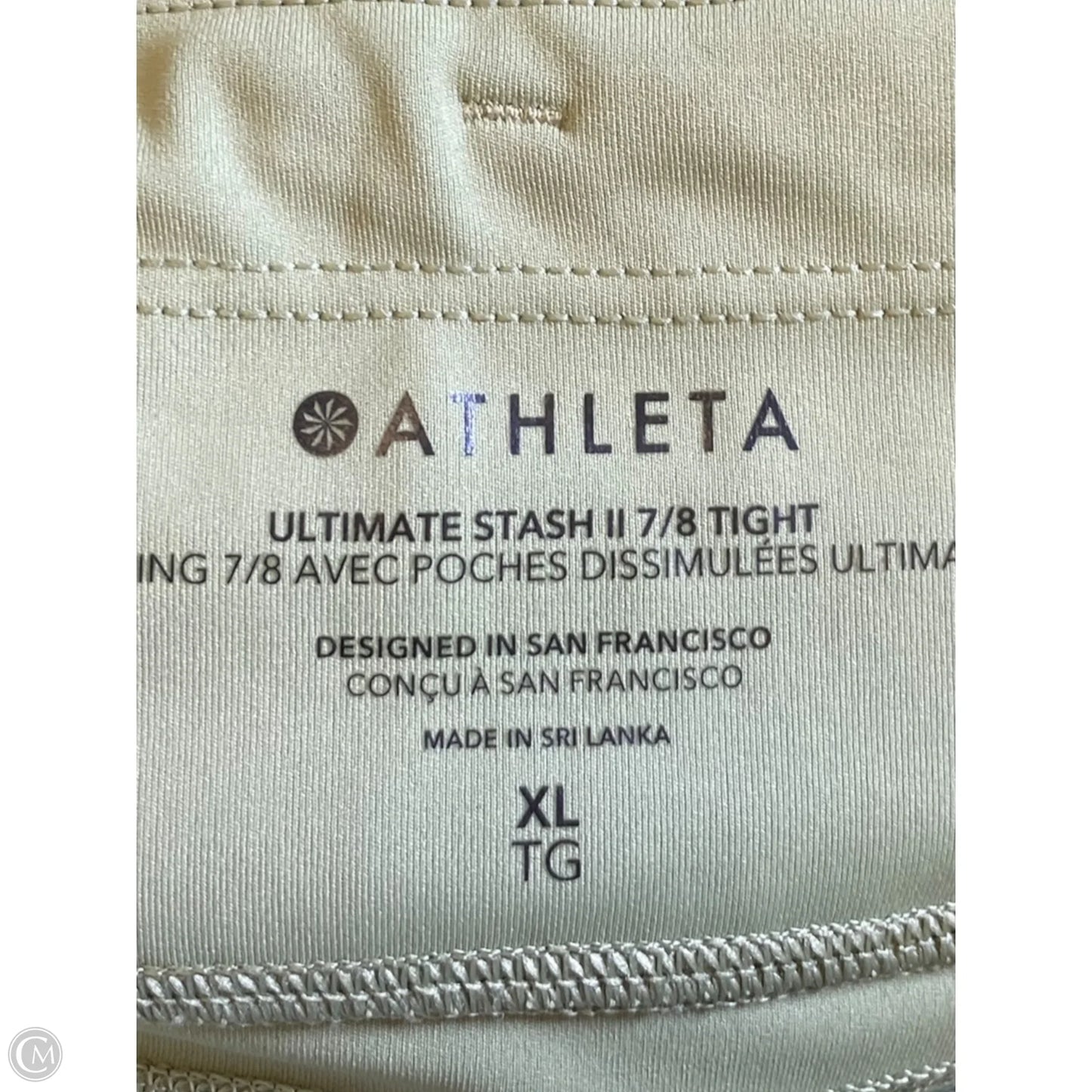 Athletic Leggings By Athleta In Green, Size: Xl