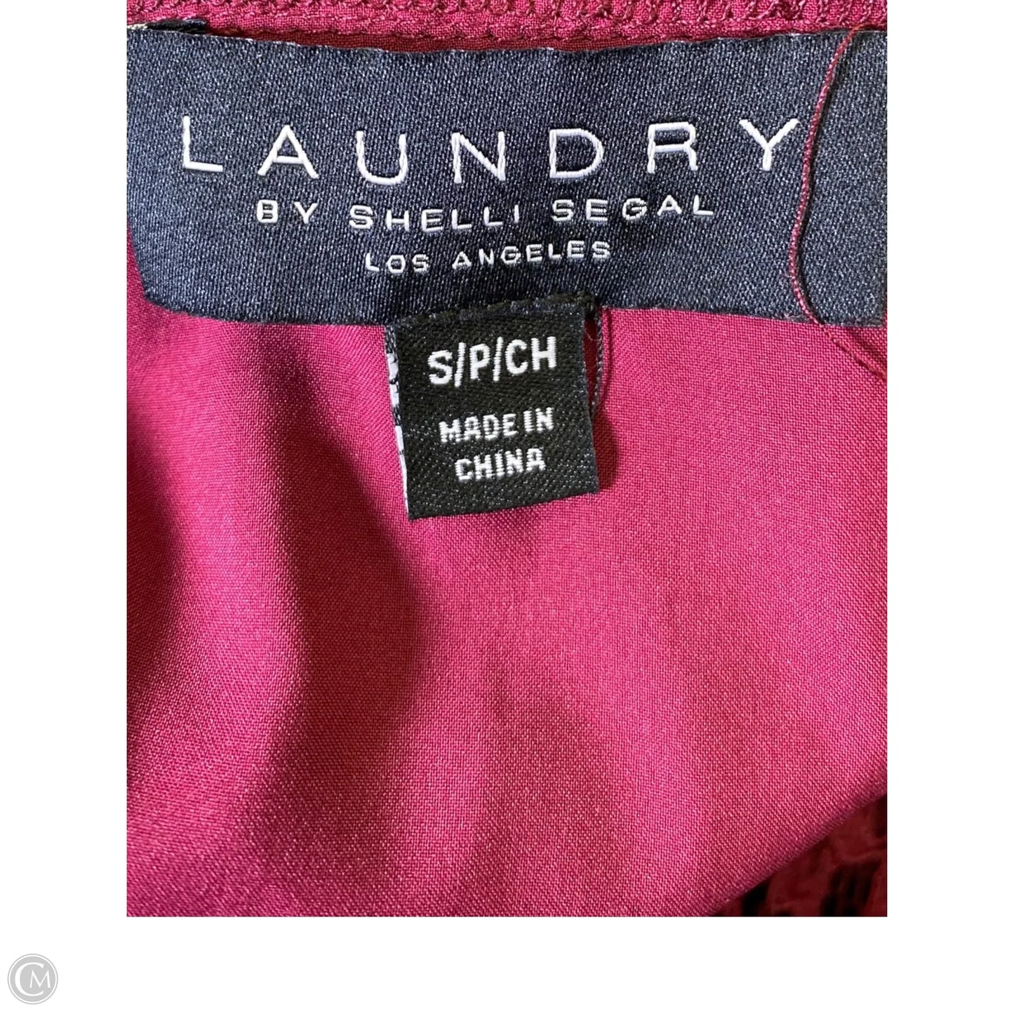 Top Long Sleeve By Laundry In Maroon, Size: S