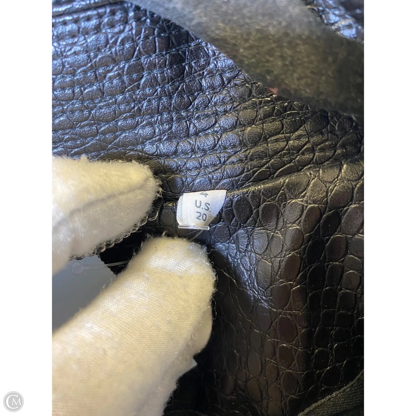 Coat Leather By Chicos In Black, Size: 20