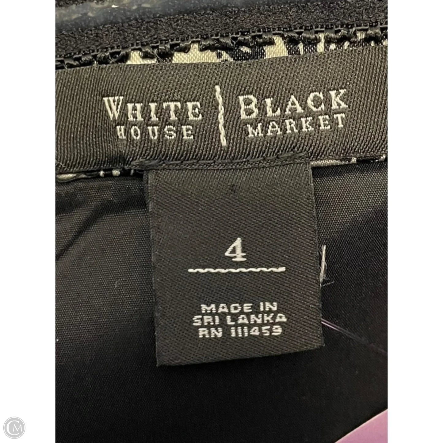 Dress Casual Midi By White House Black Market In Black & White, Size: 4