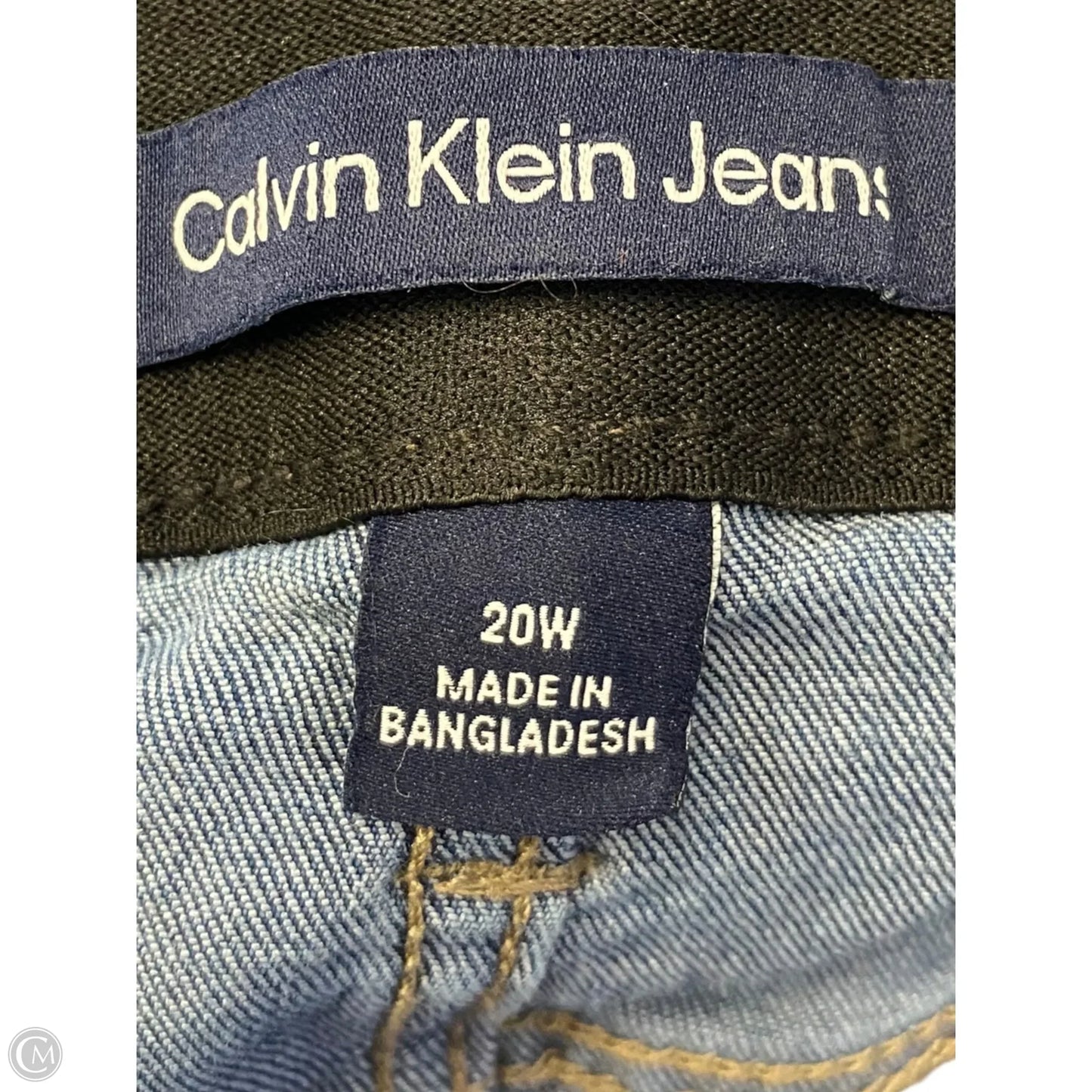 Jeans Straight By Calvin Klein In Blue Denim, Size: 20