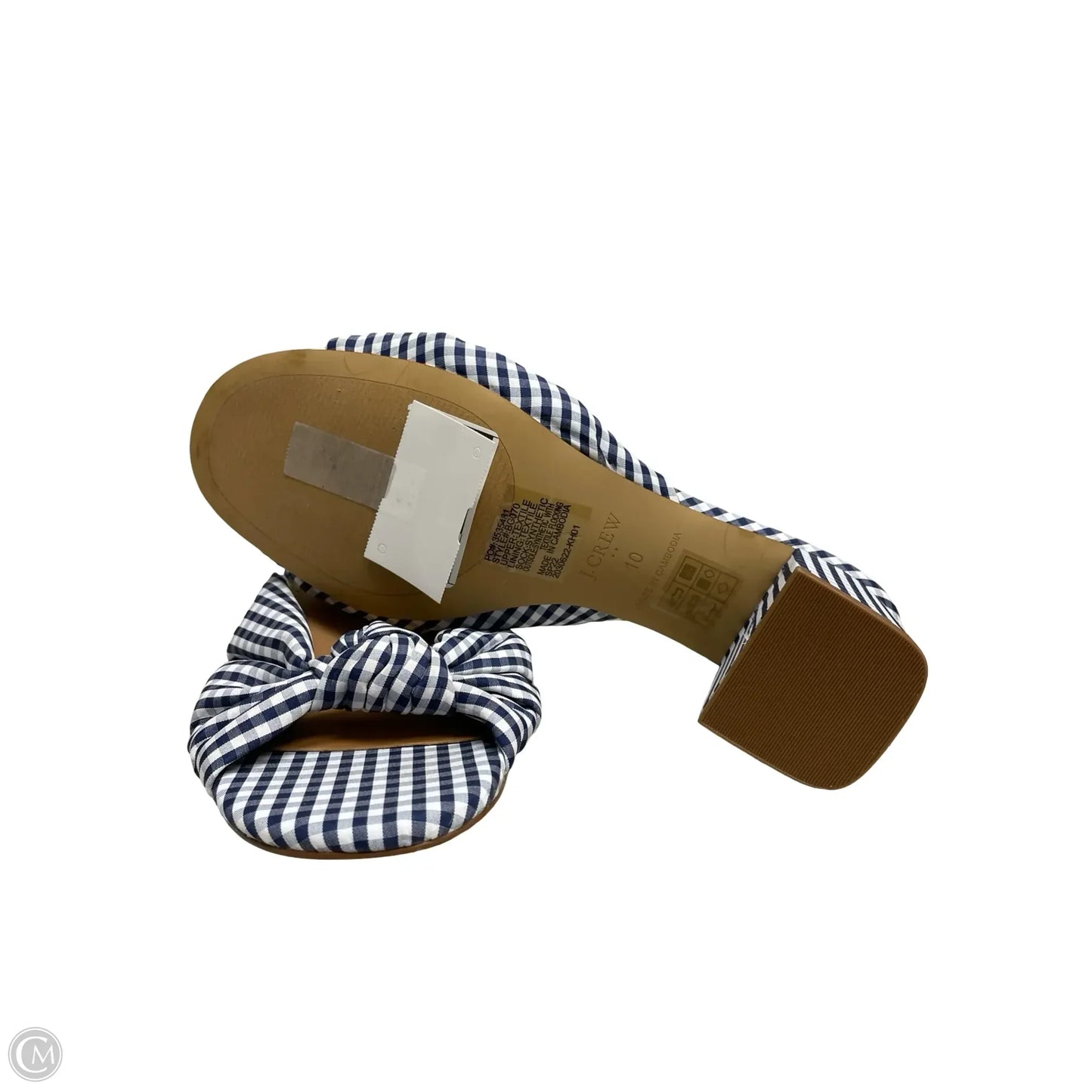 Shoes Heels Block By J. Crew In Blue & White, Size: 10