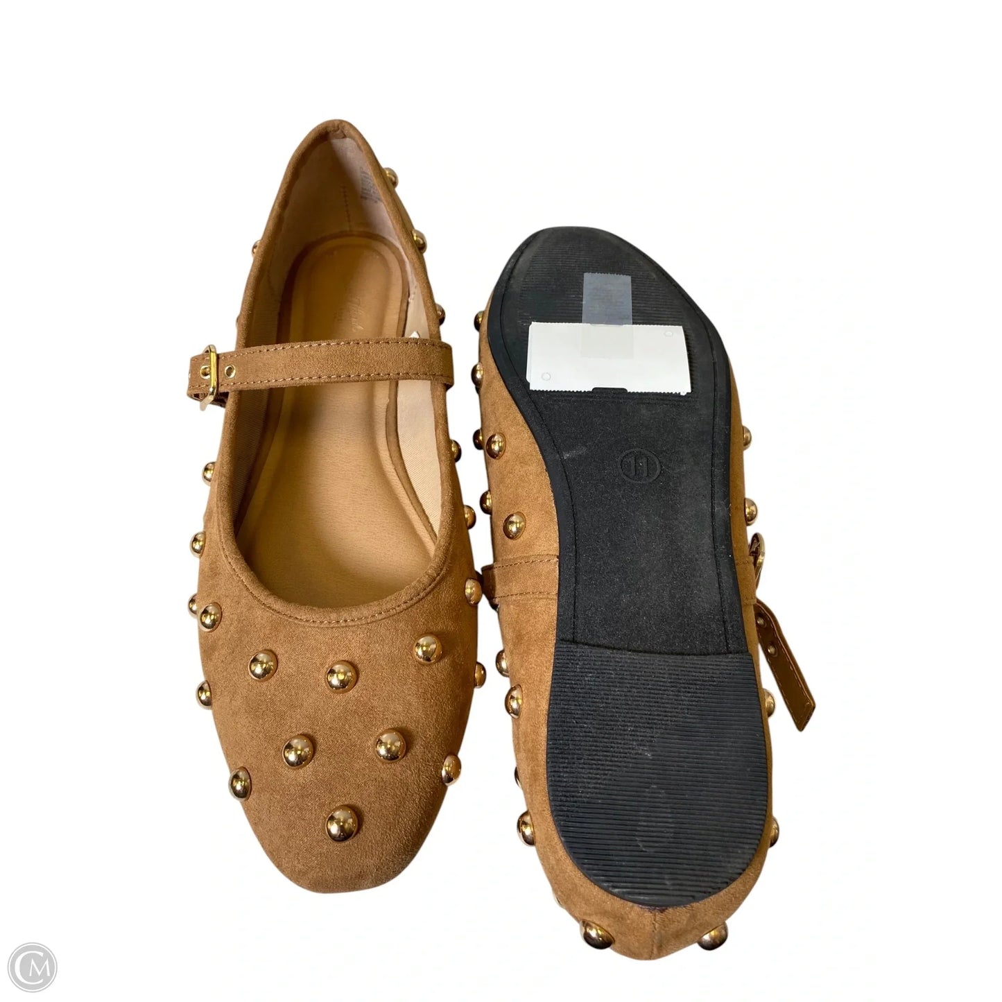 Shoes Flats By Universal Thread In Brown & Gold, Size: 11