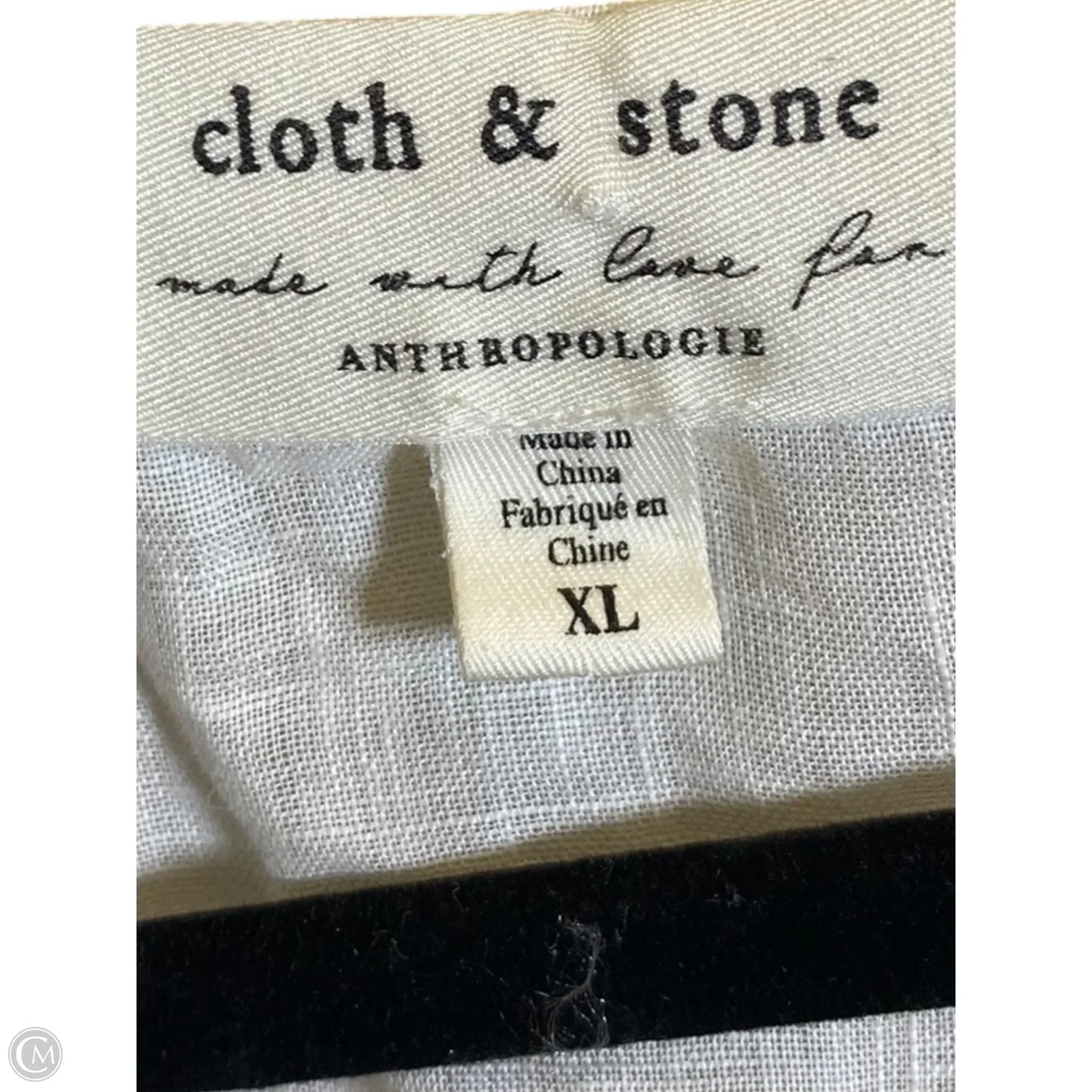 Top Short Sleeve By Cloth & Stone In White, Size: Xl
