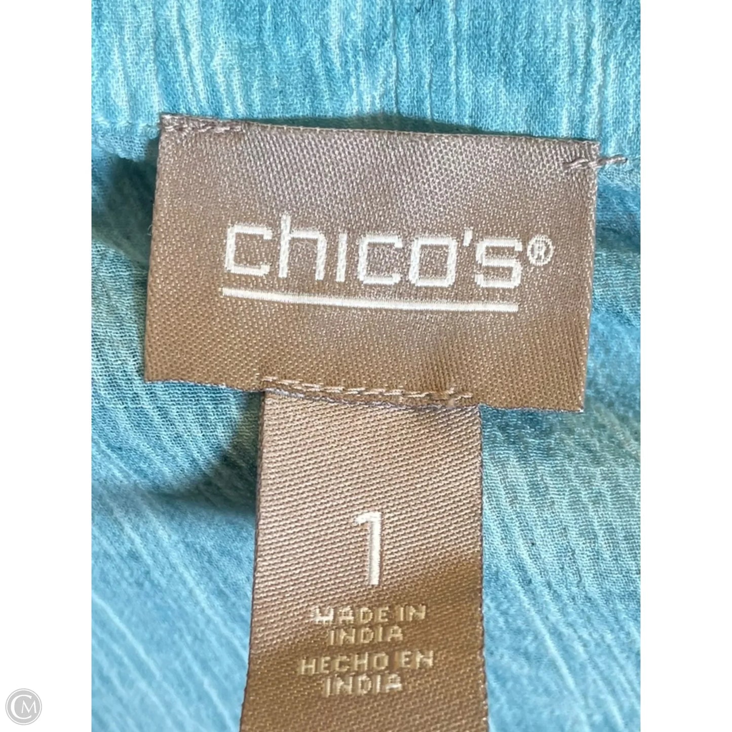 Top Long Sleeve By Chicos In Blue, Size: M