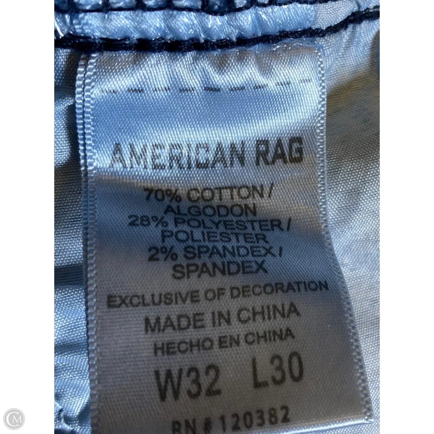 Jeans Straight By American Rag In Blue Denim, Size: 14
